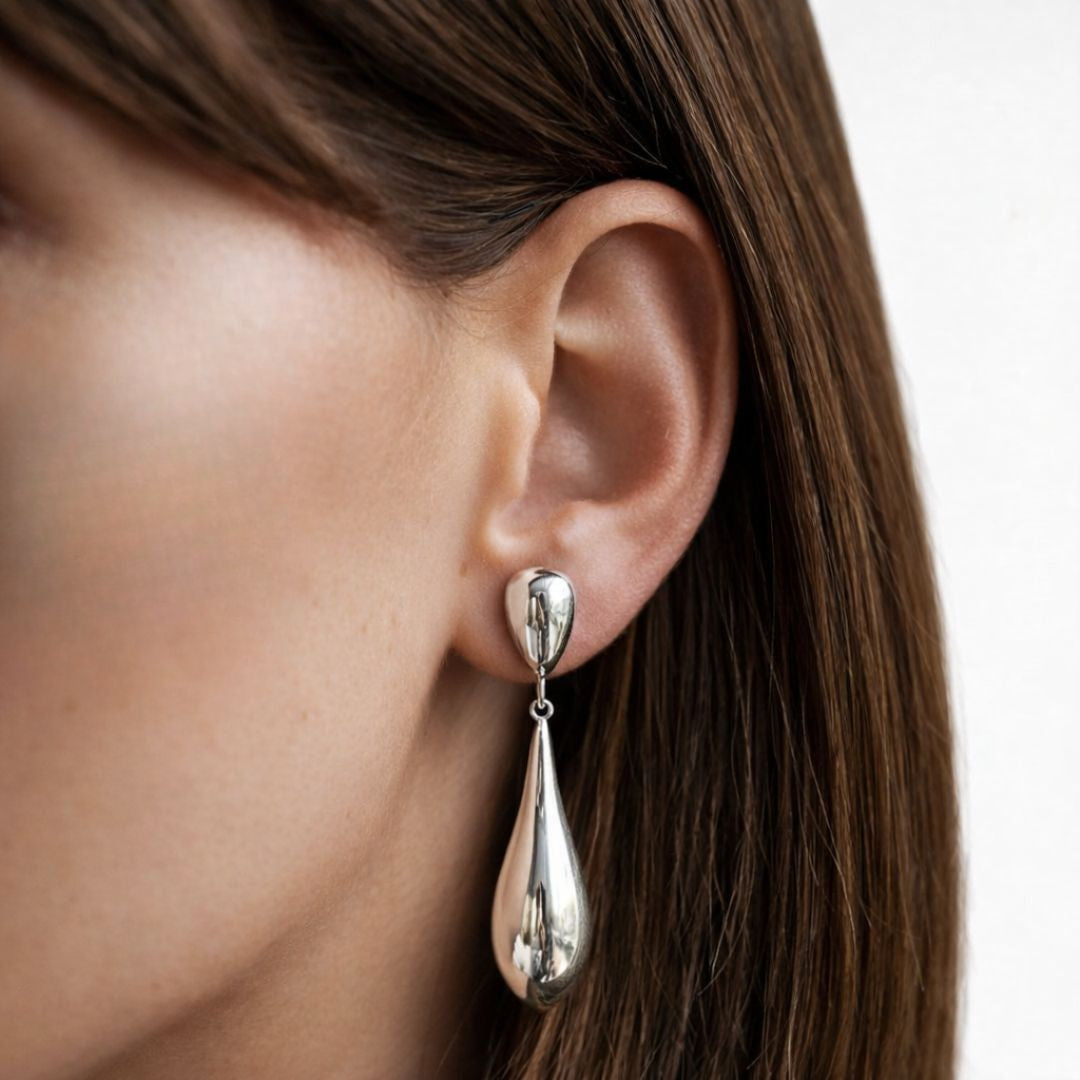 Boucles d'oreilles acier inoxydable argent Galia Bellaime 3