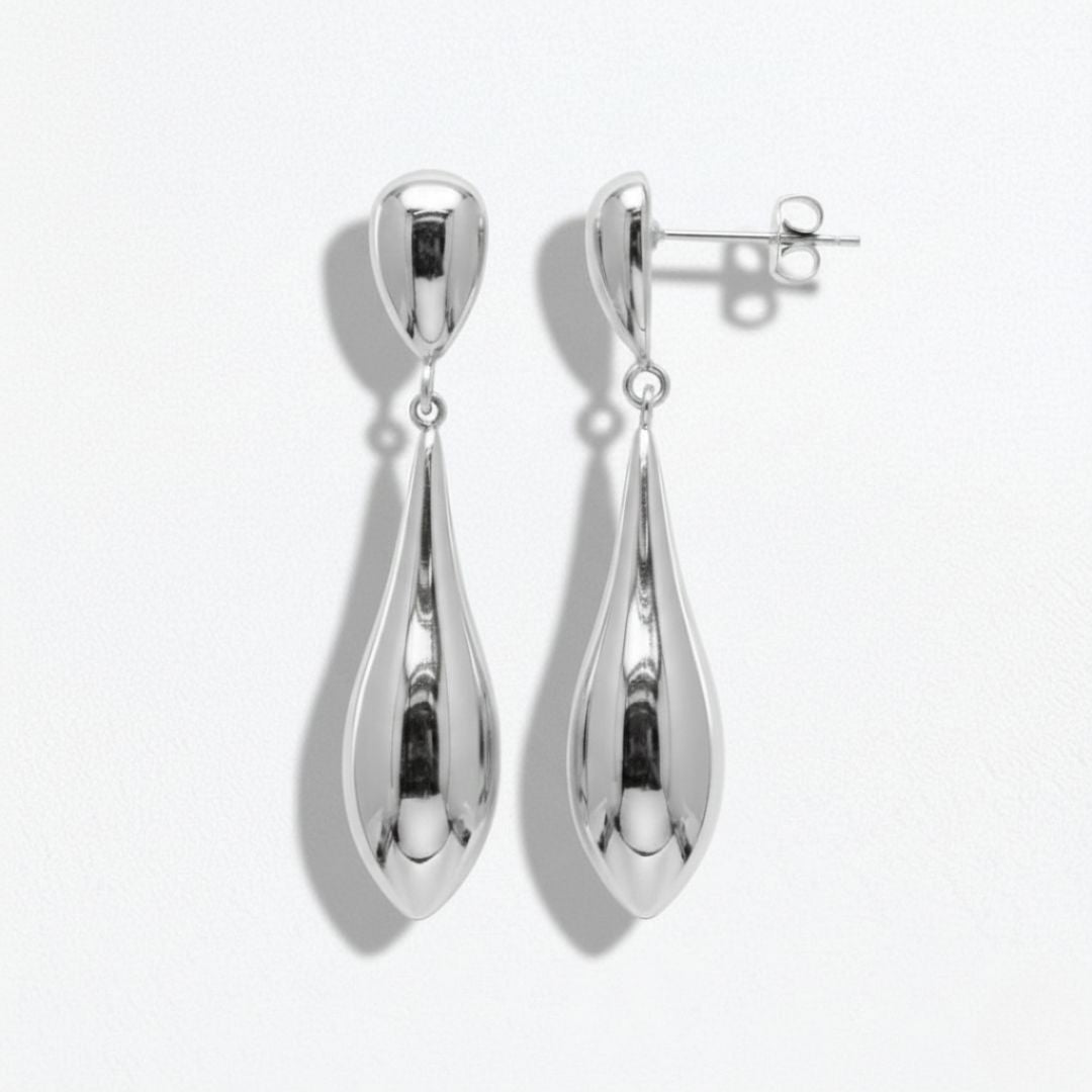 Boucles d'oreilles acier inoxydable argent Galia Bellaime 5