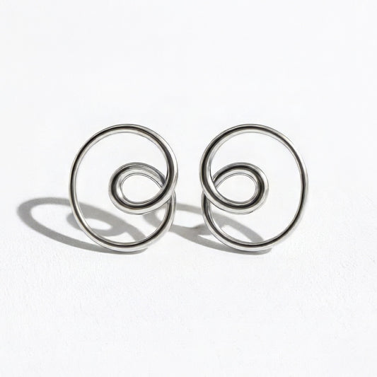 Boucles d'oreilles acier inoxydable argent Garance Bellaime