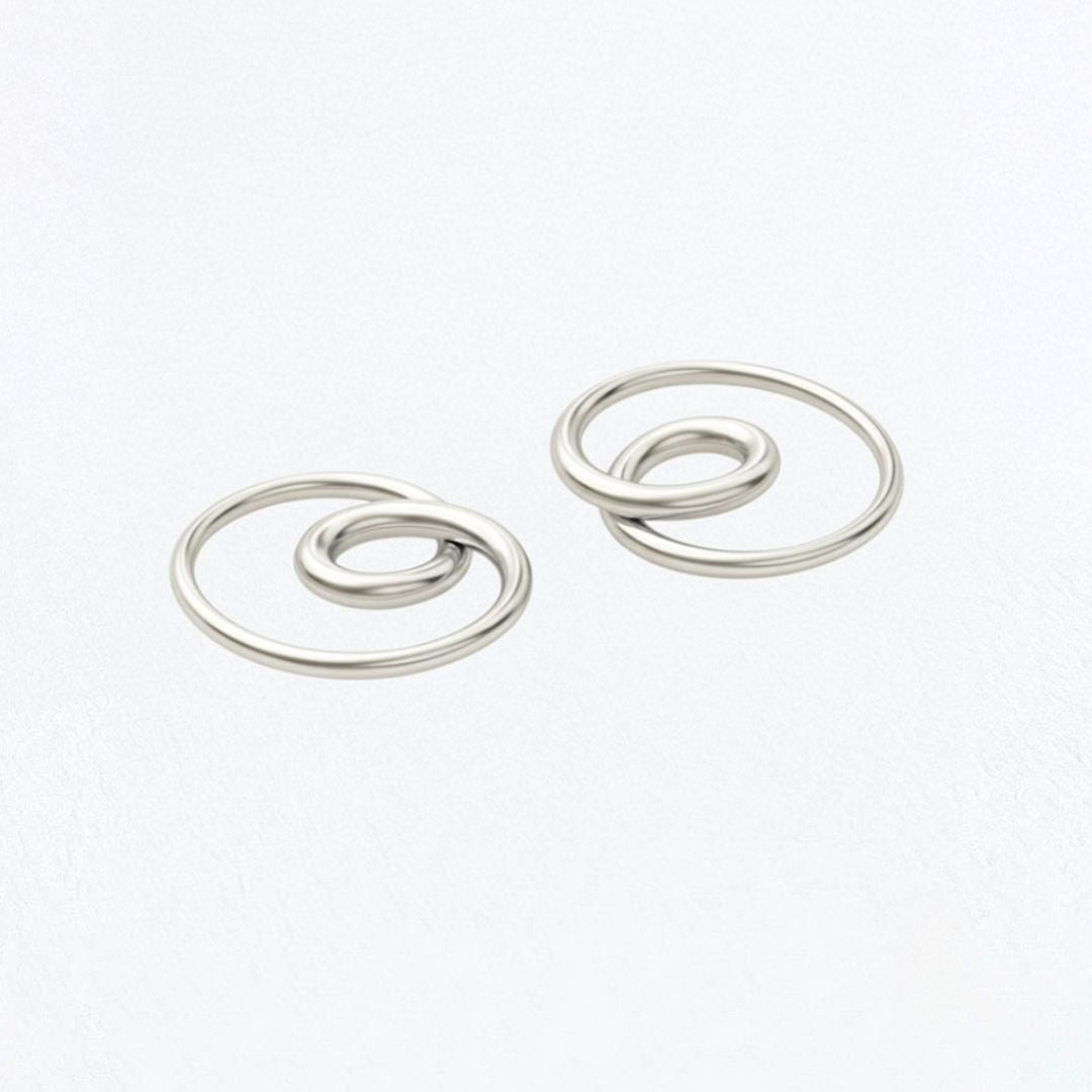 Boucles d'oreilles acier inoxydable argent Garance Bellaime 4