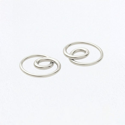 Boucles d'oreilles acier inoxydable argent Garance Bellaime 4