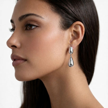 Boucles d'oreilles acier inoxydable argent Isabeau Bellaime 2