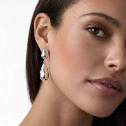 Boucles d'oreilles acier inoxydable argent Isabeau Bellaime 3