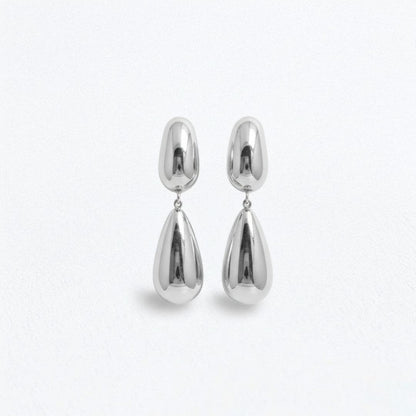 Boucles d'oreilles acier inoxydable argent Isabeau Bellaime