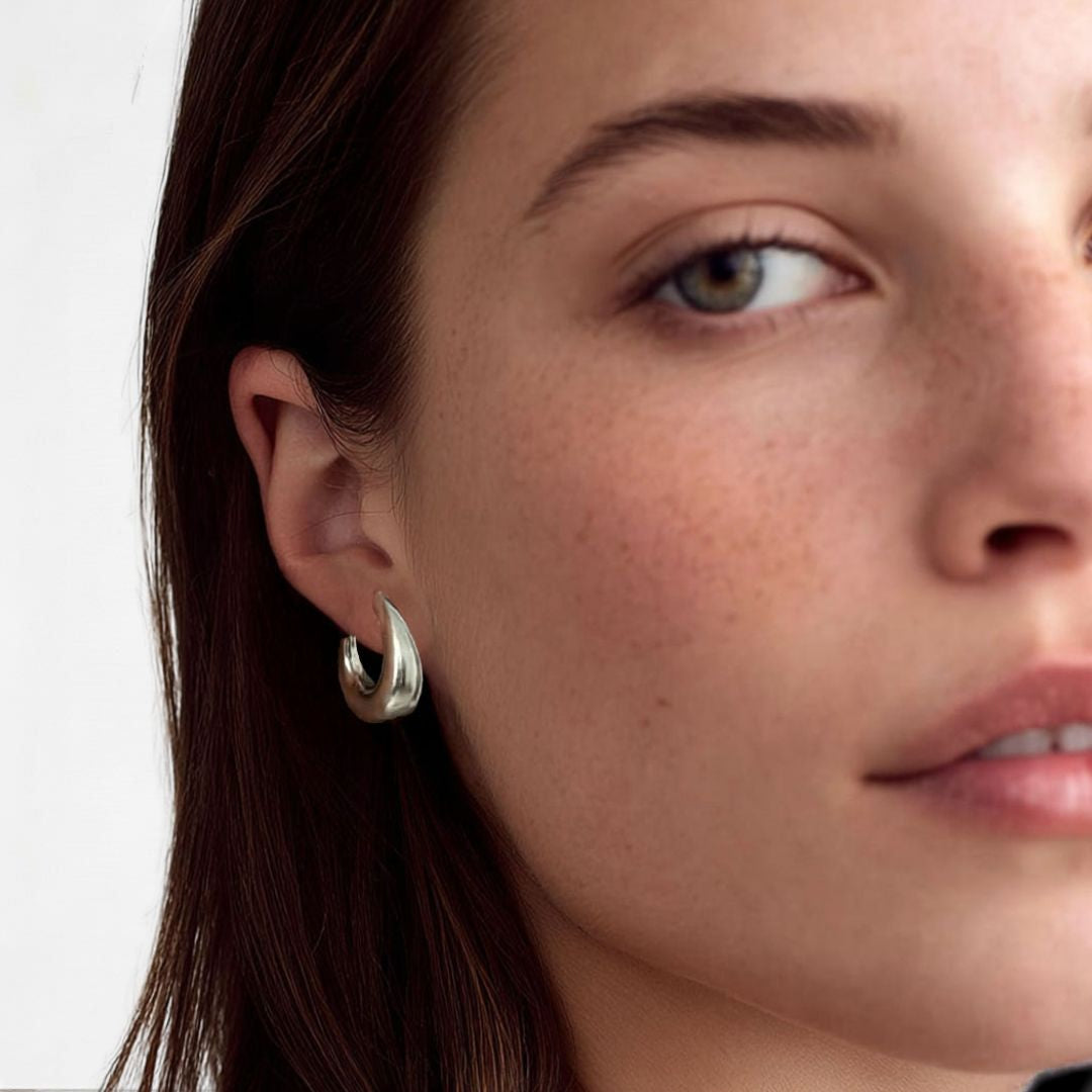 Boucles d'oreilles acier inoxydable argent Marta 2