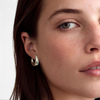 Boucles d'oreilles acier inoxydable argent Marta 2