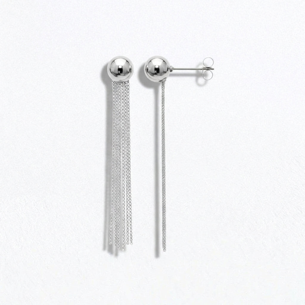 Boucles d'oreilles acier inoxydable argent Olivia Bellaime 4