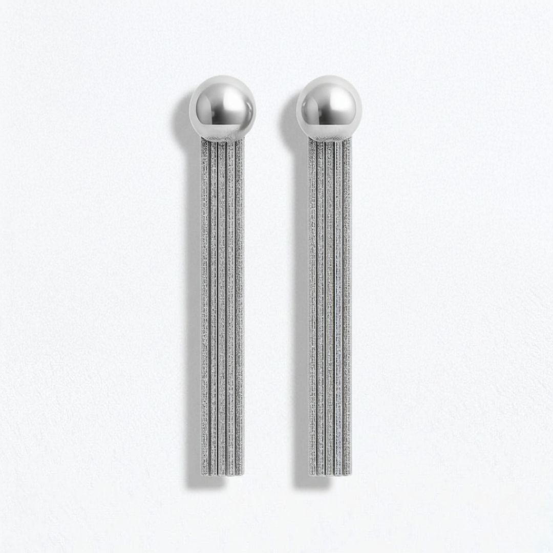 Boucles d'oreilles acier inoxydable argent Olivia Bellaime