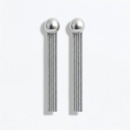 Boucles d'oreilles acier inoxydable argent Olivia Bellaime