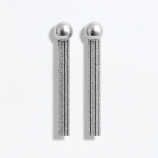 Boucles d'oreilles acier inoxydable argent Olivia Bellaime