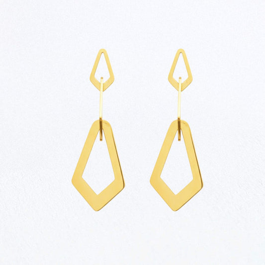 Boucles d'oreilles acier inoxydable or Cali Bellaime