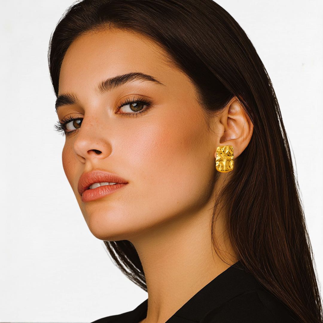 Boucles d'oreilles acier inxoydable or Clothilde 2