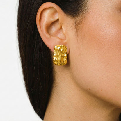 Boucles d'oreilles acier inxoydable or Clothilde 4