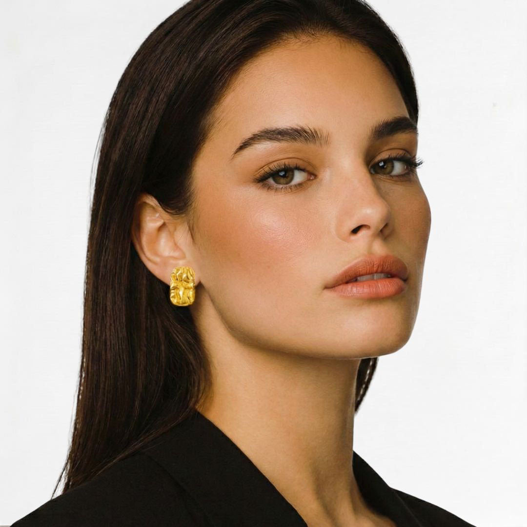 Boucles d'oreilles acier inxoydable or Clothilde 3