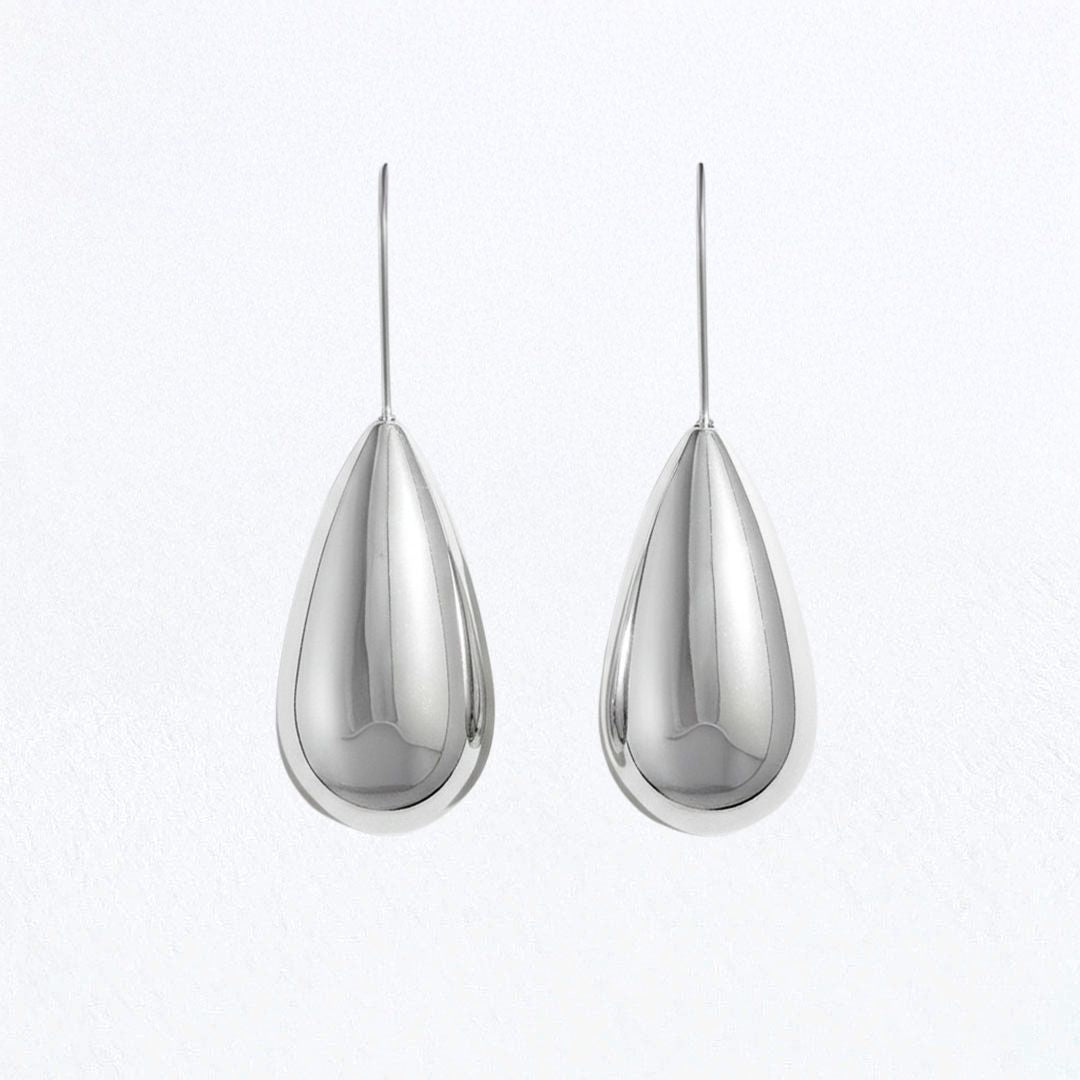 Boucles d'oreilles acier inoxydable argent Diane