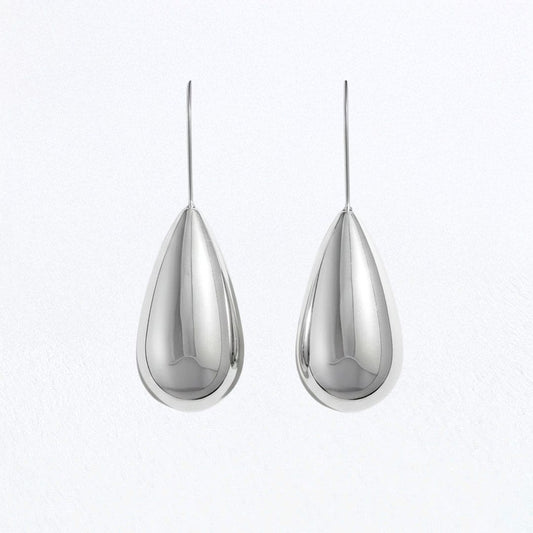 Boucles d'oreilles acier inoxydable argent Diane