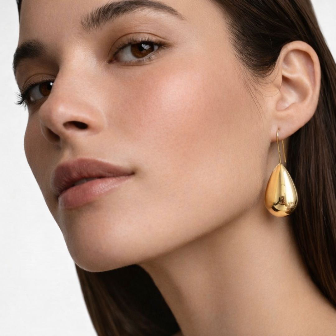 Boucles d'oreilles acier inoxydable or Diane Bellaime 2