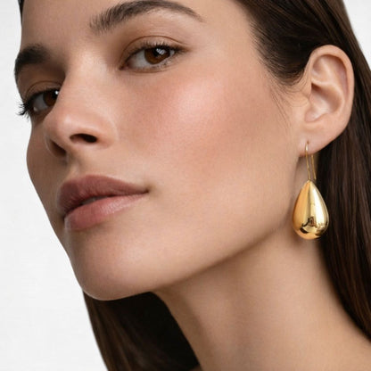 Boucles d'oreilles acier inoxydable or Diane Bellaime 2