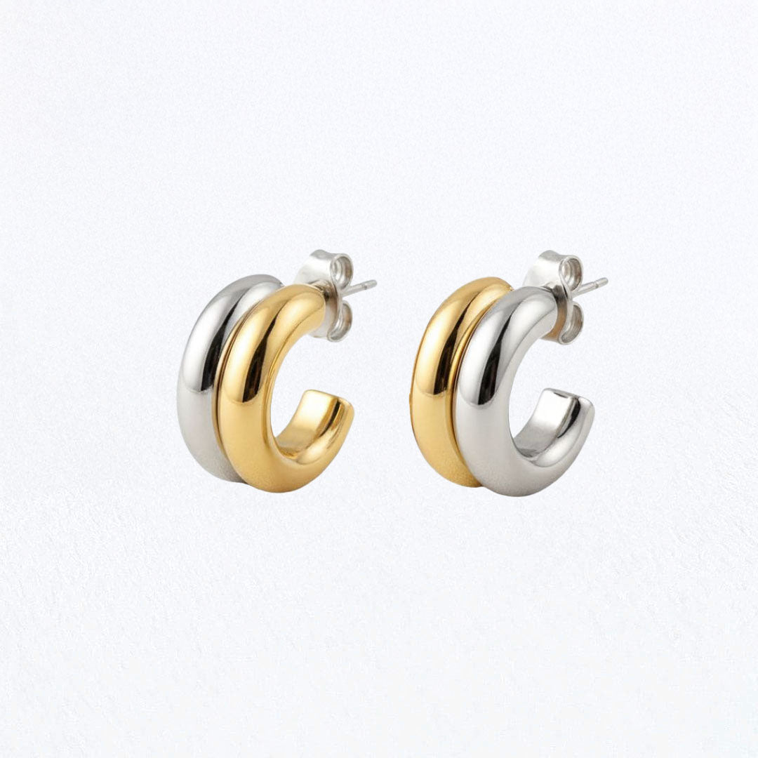 Boucles d'oreilles acier inoxydable Eclypse