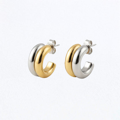 Boucles d'oreilles acier inoxydable Eclypse