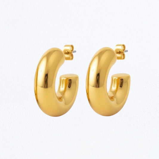 Boucles d'oreilles acier inoxydable or Eleis Bellaime