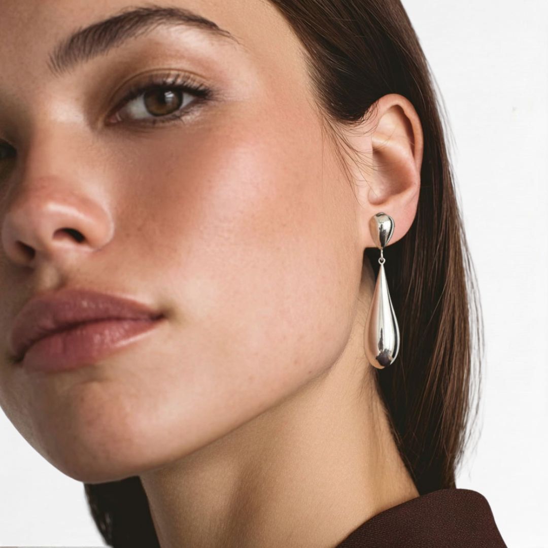 Boucles d'oreilles acier inoxydable argent Galia 2