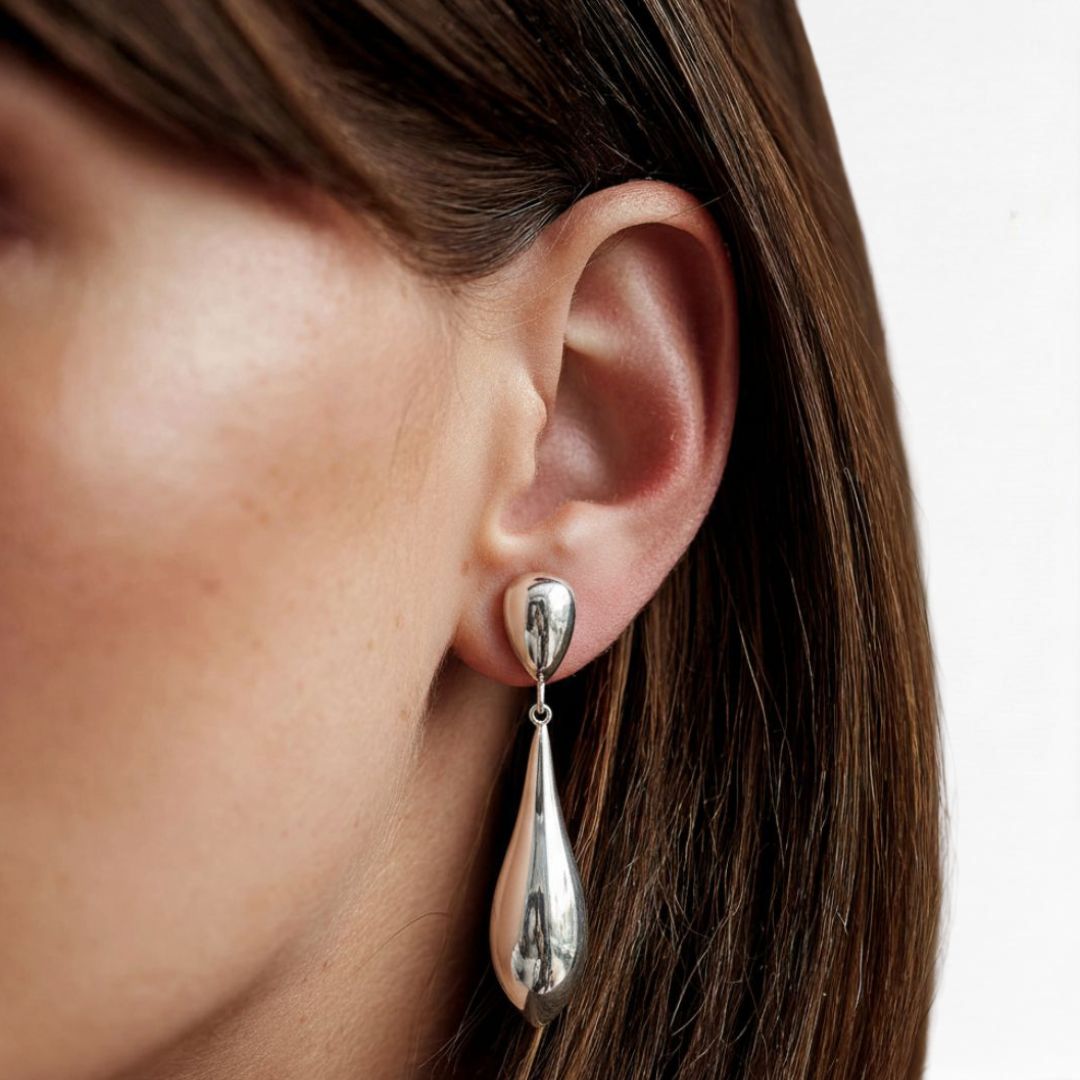 Boucles d'oreilles acier inoxydable argent Galia 3