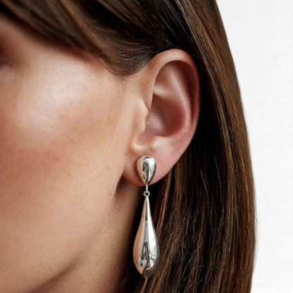 Boucles d'oreilles acier inoxydable argent Galia 3