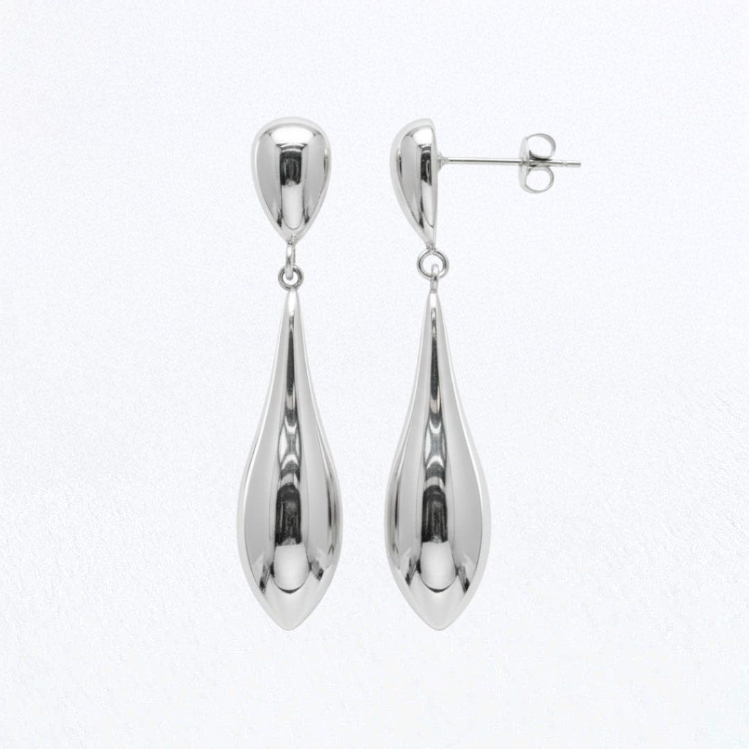 Boucles d'oreilles acier inoxydable argent Galia 5