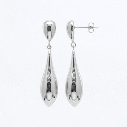 Boucles d'oreilles acier inoxydable argent Galia 5