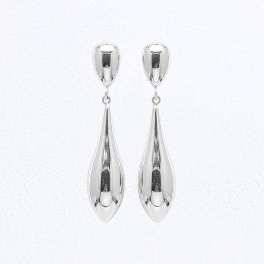 Boucles d'oreilles acier inoxydable argent Galia