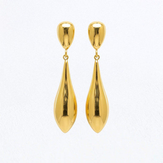 Boucles d'oreilles acier inoxydable or Galia