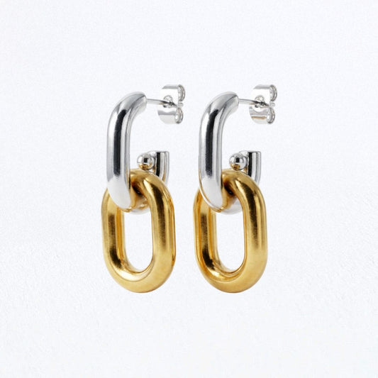 Boucles d'oreilles créoles acier inoxydable Gladys Bellaime