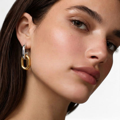 Boucles d'oreilles créoles acier inoxydable Gladys Bellaime 2