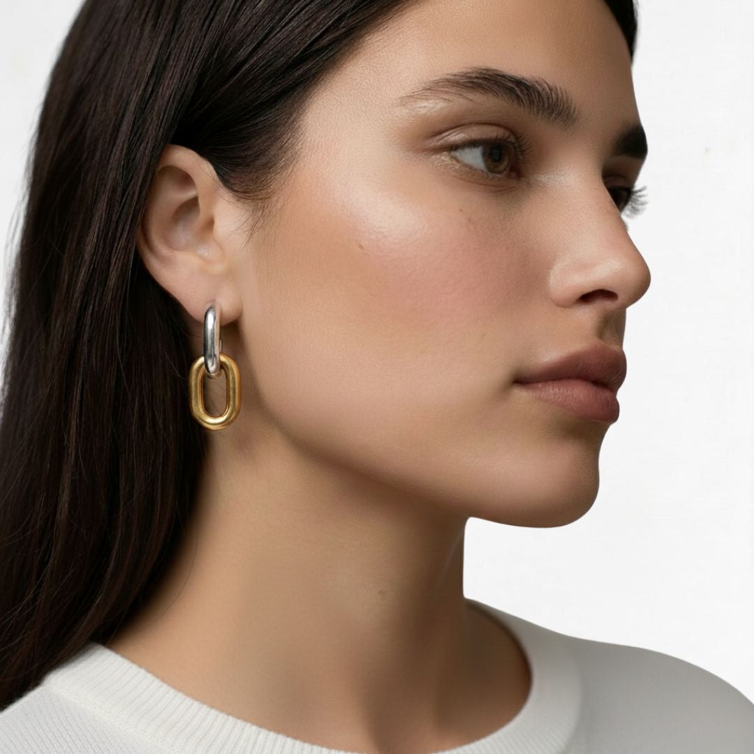 Boucles d'oreilles créoles acier inoxydable Gladys Bellaime 3