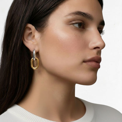 Boucles d'oreilles créoles acier inoxydable Gladys Bellaime 3