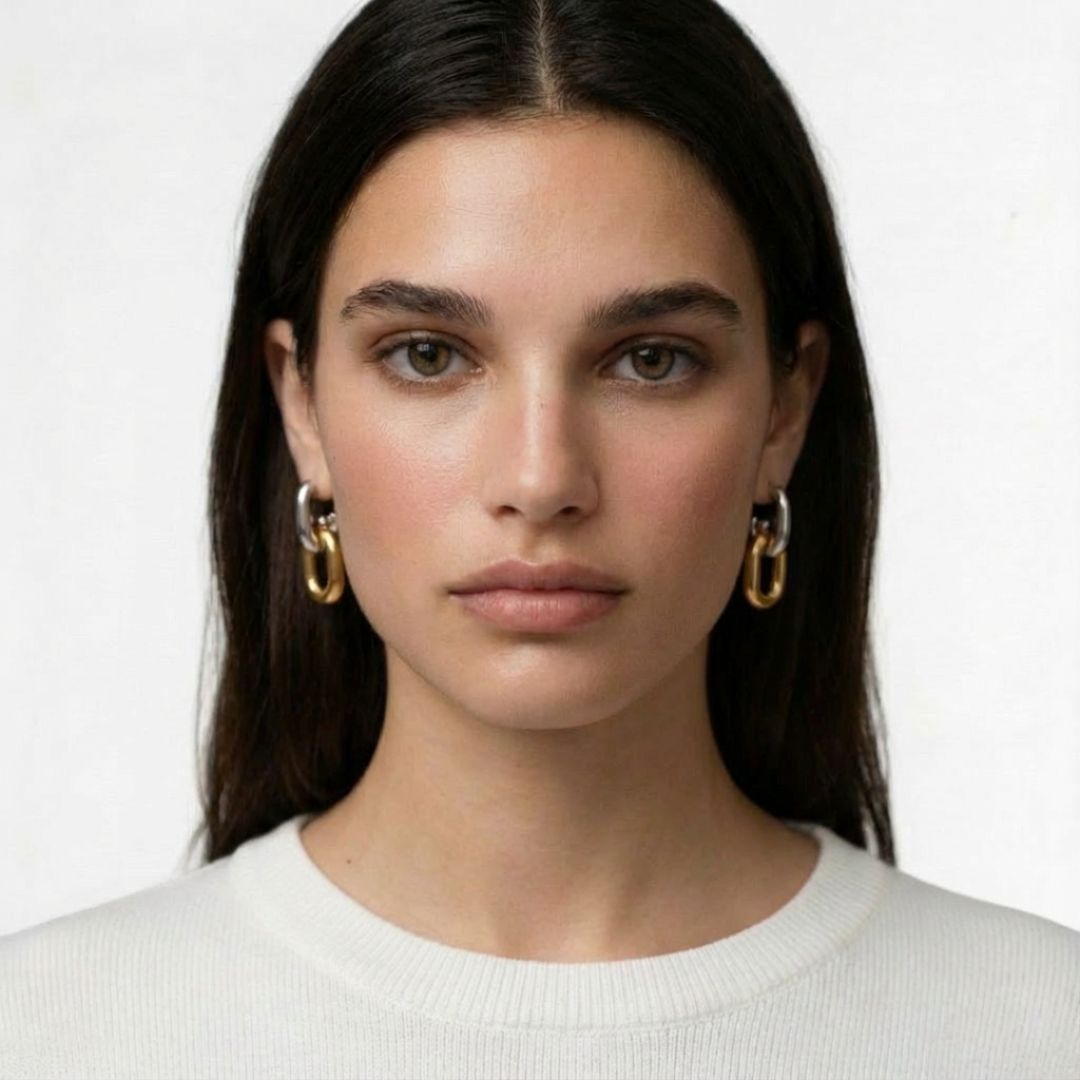 Boucles d'oreilles créoles acier inoxydable Gladys Bellaime 4