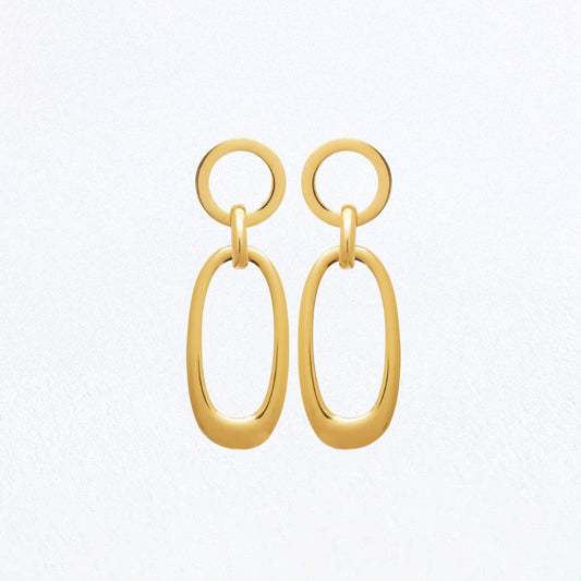 Boucles d'oreilles acier inoxydable or Jade Bellaime