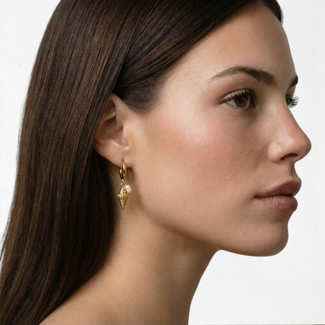 Boucles d'oreilles créoles acier inoxydable Louane Bellaime 3