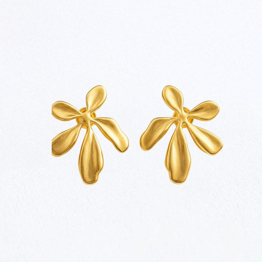 Boucles d'oreilles fleur acier inoxydable Maelys Bellaime