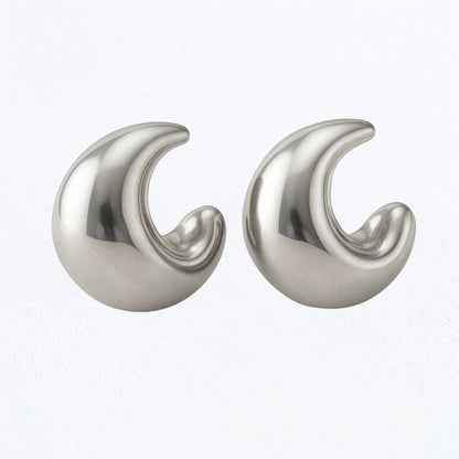 Boucles d'oreilles acier inoxydable argent Marta