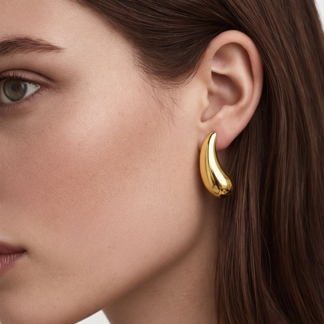 Boucles d'oreilles acier inoxydable or Nicole Bellaime 2