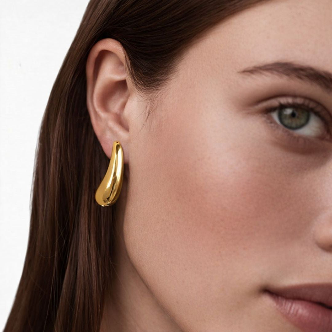 Boucles d'oreilles acier inoxydable or Nicole Bellaime 3