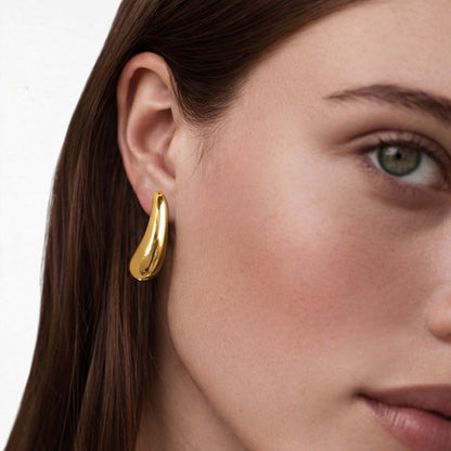 Boucles d'oreilles acier inoxydable or Nicole Bellaime 3