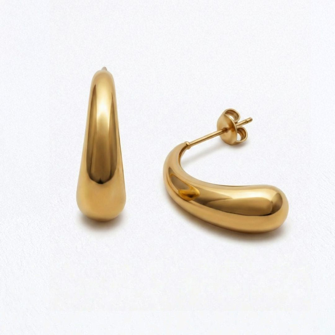 Boucles d'oreilles acier inoxydable or Nicole Bellaime 4