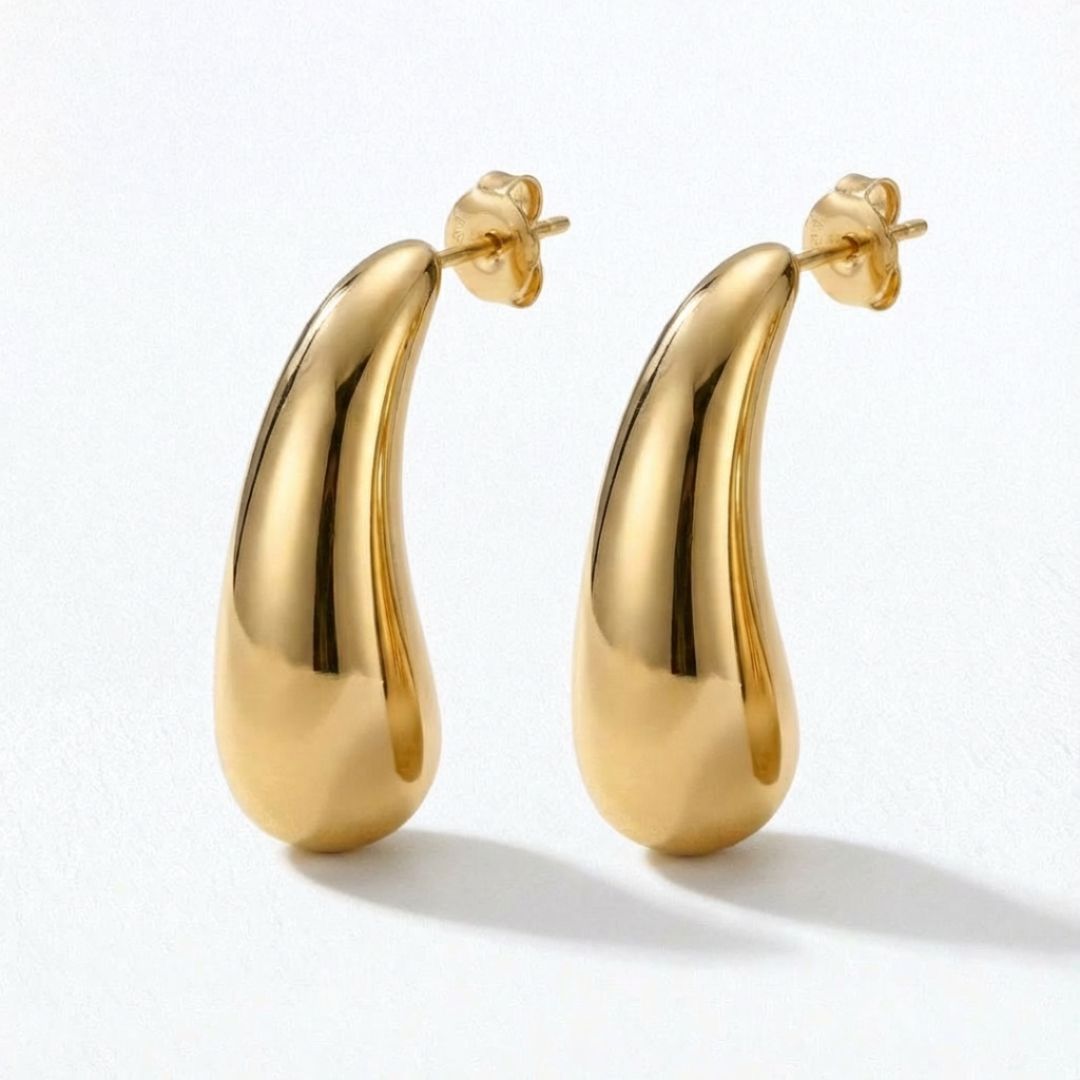 Boucles d'oreilles acier inoxydable or Nicole Bellaime