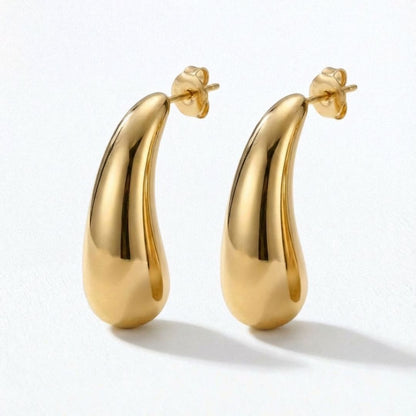 Boucles d'oreilles acier inoxydable or Nicole Bellaime