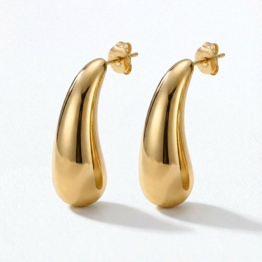 Boucles d'oreilles acier inoxydable or Nicole Bellaime