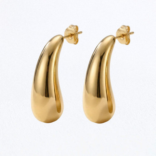 Boucles d'oreilles acier inoxydable or Nicole Bellaime