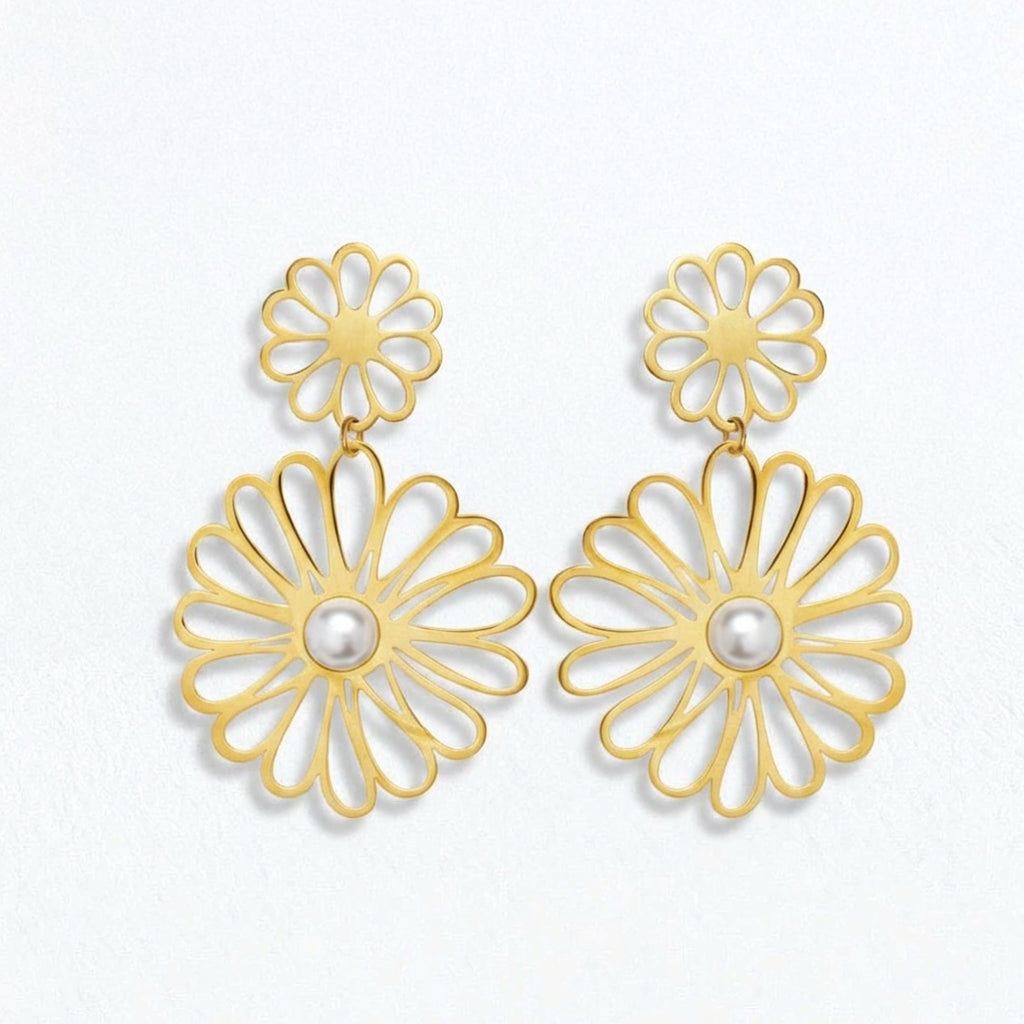 Boucles d'oreilles acier inoxydable Ambre Bellaime